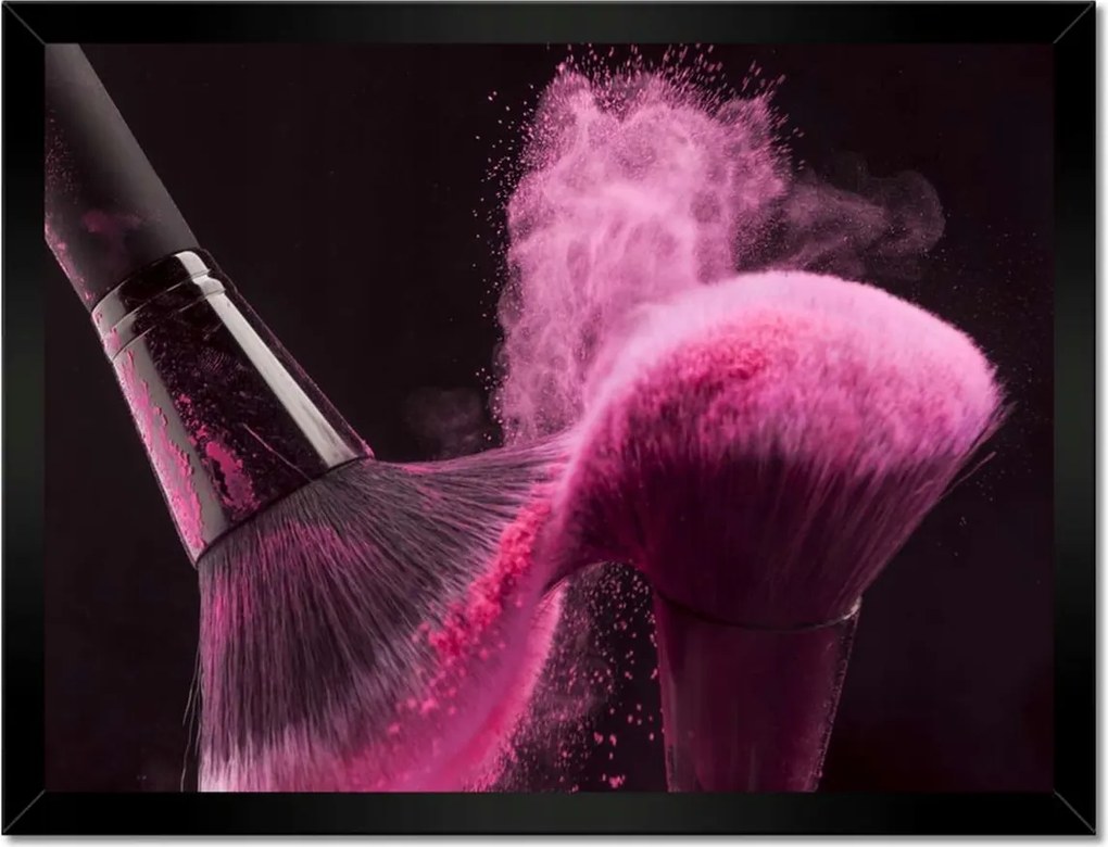 Poszterek keretben 40x30 Ecsetek rózsaszín púderrel