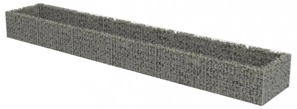 horganyzott acél gabion magaságyás 540 x 90 x 50 cm