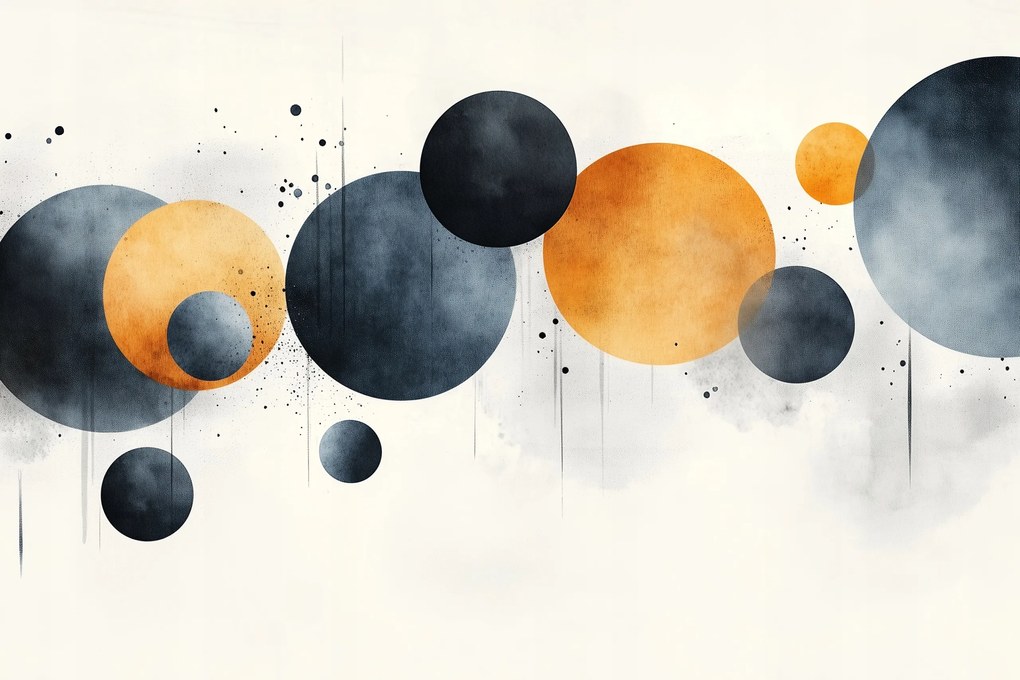 Fotótapéta Flizelin Absztrakt Minimalizmus Geometria Kör 104x70,5 ragasztó