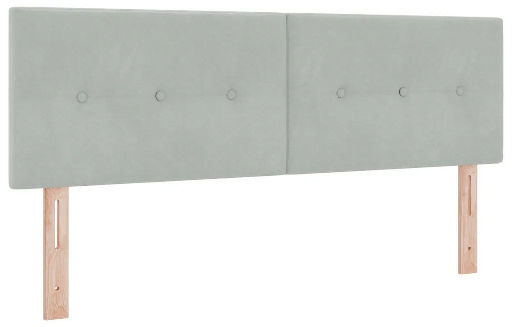 Boxspring Ágy Matrac Kép Sötétszürke 140x200 cm Bársony