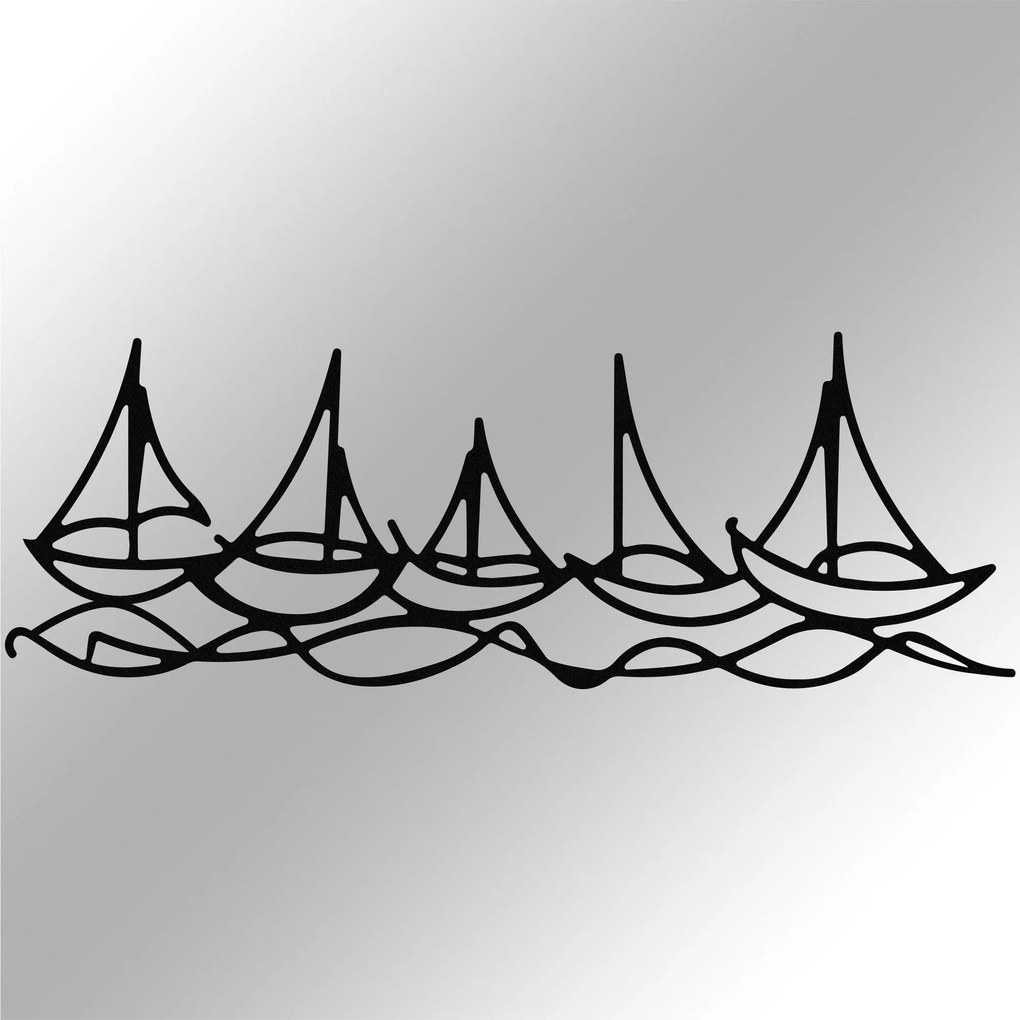 Fém fali dekoráció, Ships In Water