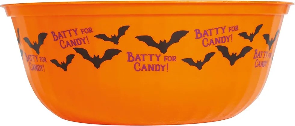 Tál Denevérek narancssárga snack édesség Halloween 27cm