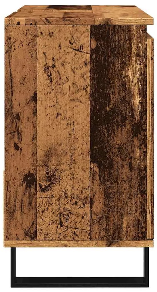 Antik fa színű szerelt fa mosdószekrény 65 x 33 x 60 cm