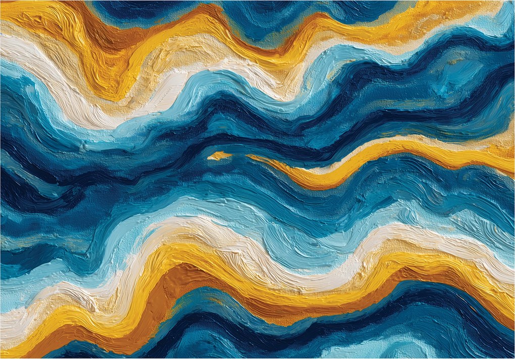 Fotótapéta Márvány Absztrakt Kék Hálószoba Nappali Tapéta 254x184