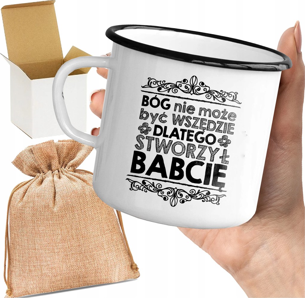 Bögre_zománcozott Nyomott Mintás Nagymama Napi Ajándék Nagymama Ajándék