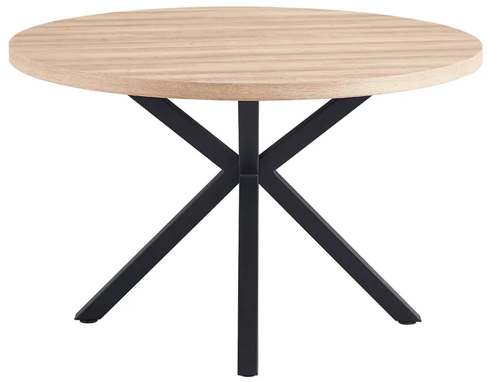 Étkezőasztal, sonoma tölgy/fekete, átmérő 120 cm, MEDOR