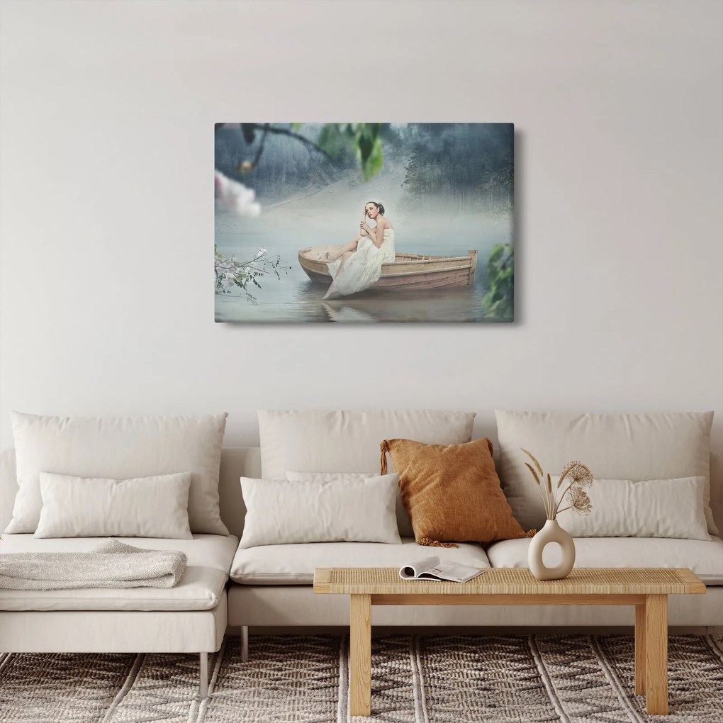 Kép - nő a hajón (90x60 cm)