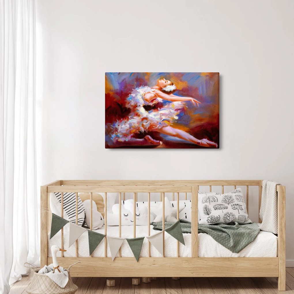 Kép - Balerina, festmény (90x60 cm)