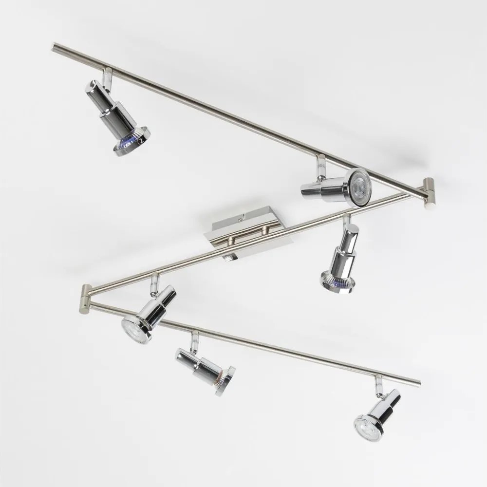 LED spotlámpa 6xGU10/5W/230V, fényes króm