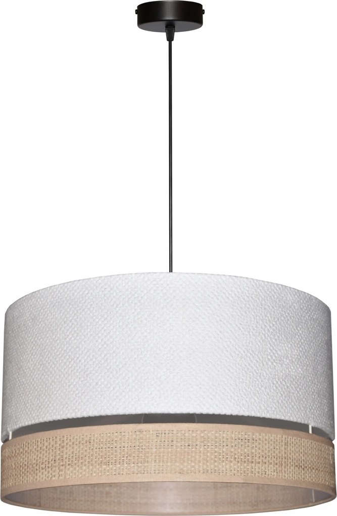 Mennyezeti Lámpa Lámpabúra E27 40/22 cm Fehér Arezzo Rafia Ratan Boho