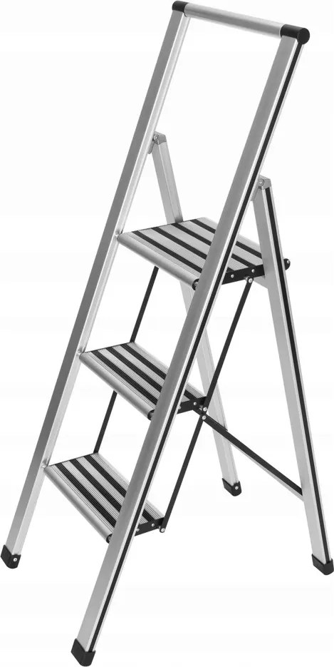 Alumínium 3 lépcsős létra otthoni és műhelyi használatra 44x131x6 CM