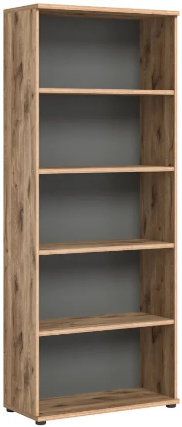 Mason könyvespolc nox tölgy - bazaltszürke 80 cm