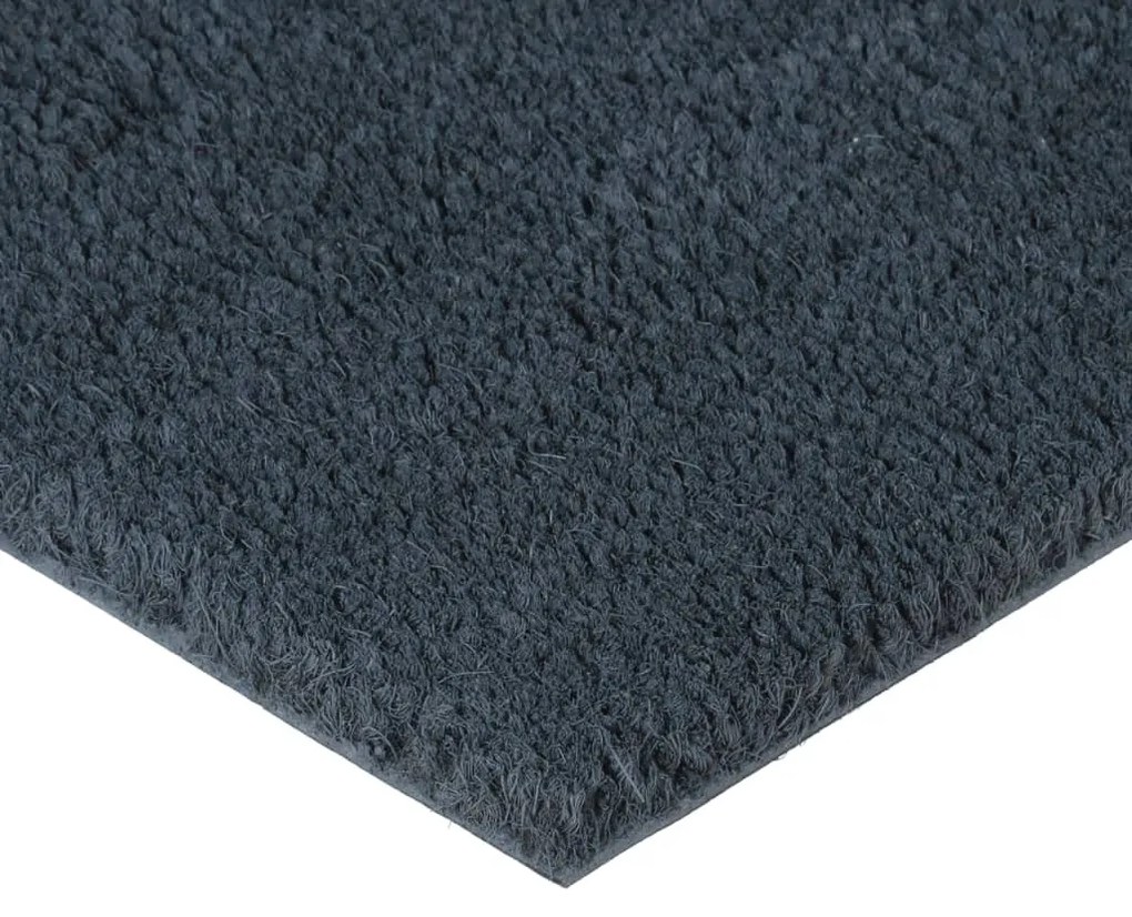 ajtószőnyeg sötétszürke 100x300 cm bojtos kókuszrost