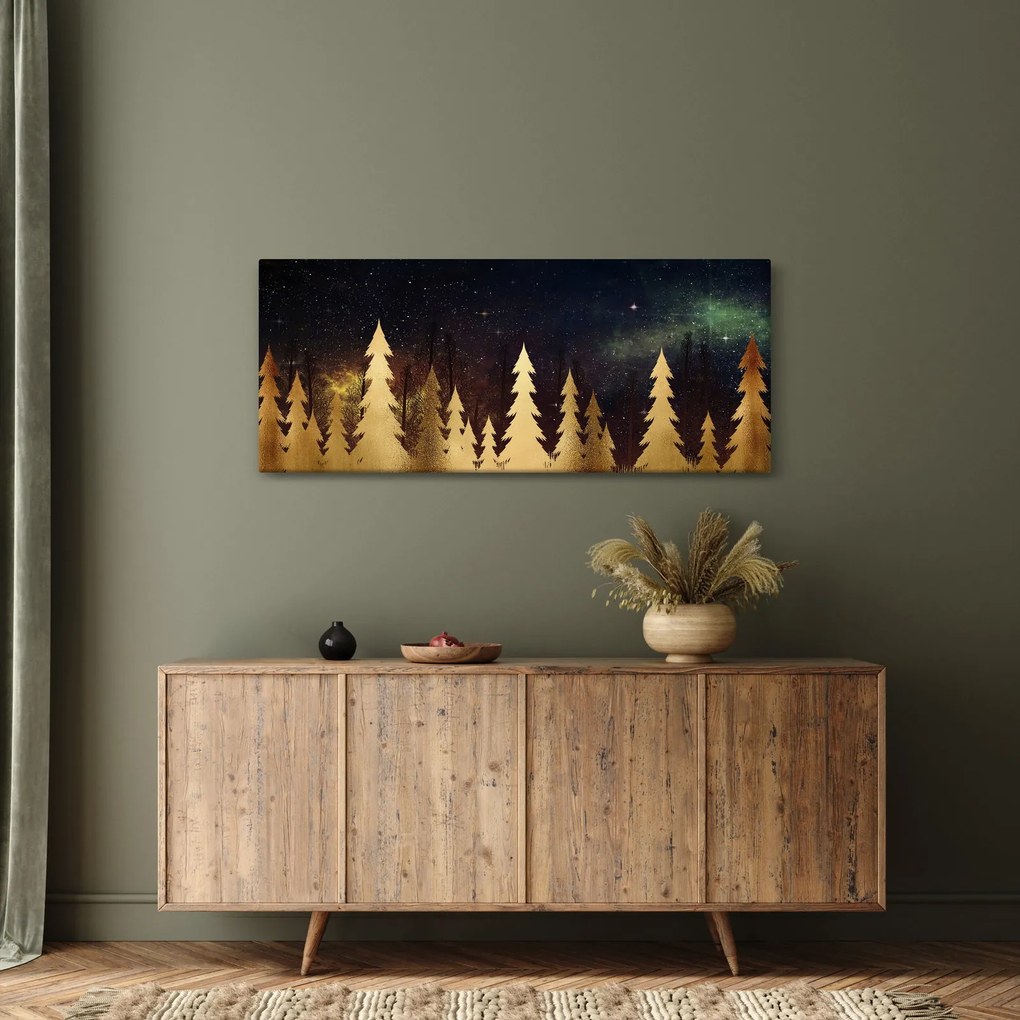 Kép - arany éjszaka (120x50 cm)