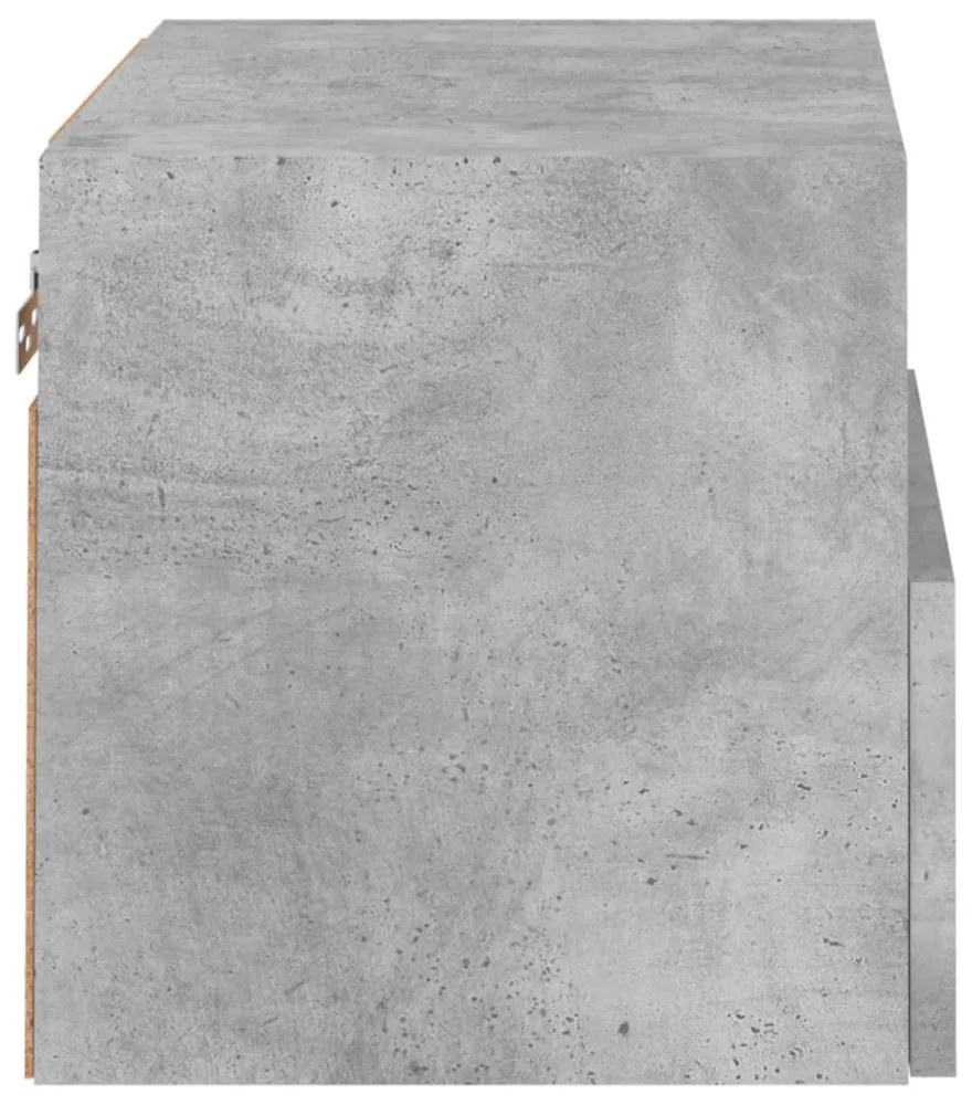 2 db betonszürke szerelt fa fali TV-szekrény 40 x 30 x 30 cm