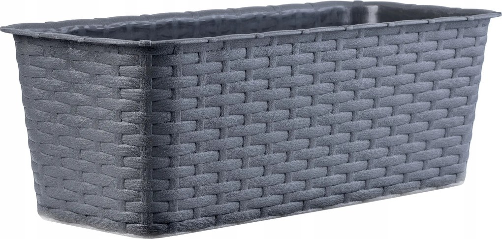 Erkélyláda 40 cm Virágtartó Erkély Grafit