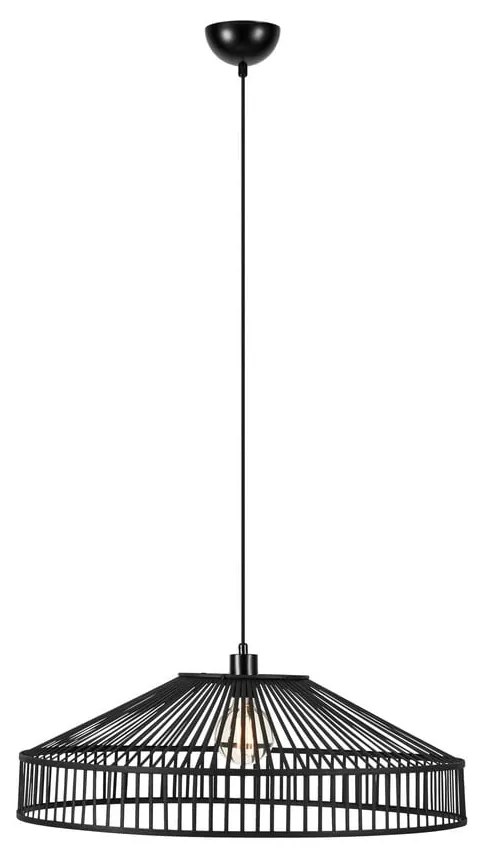 Fekete függőlámpa bambusz búrával ø 70 cm Tapa – Markslöjd