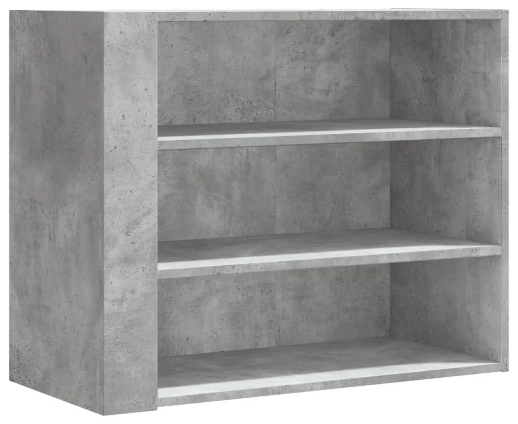 betonszürke szerelt fa faliszekrény 75 x 35 x 60 cm