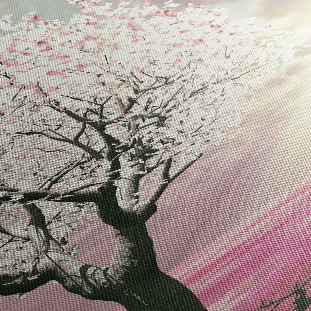 Rózsaszín fa képe (120x50 cm)