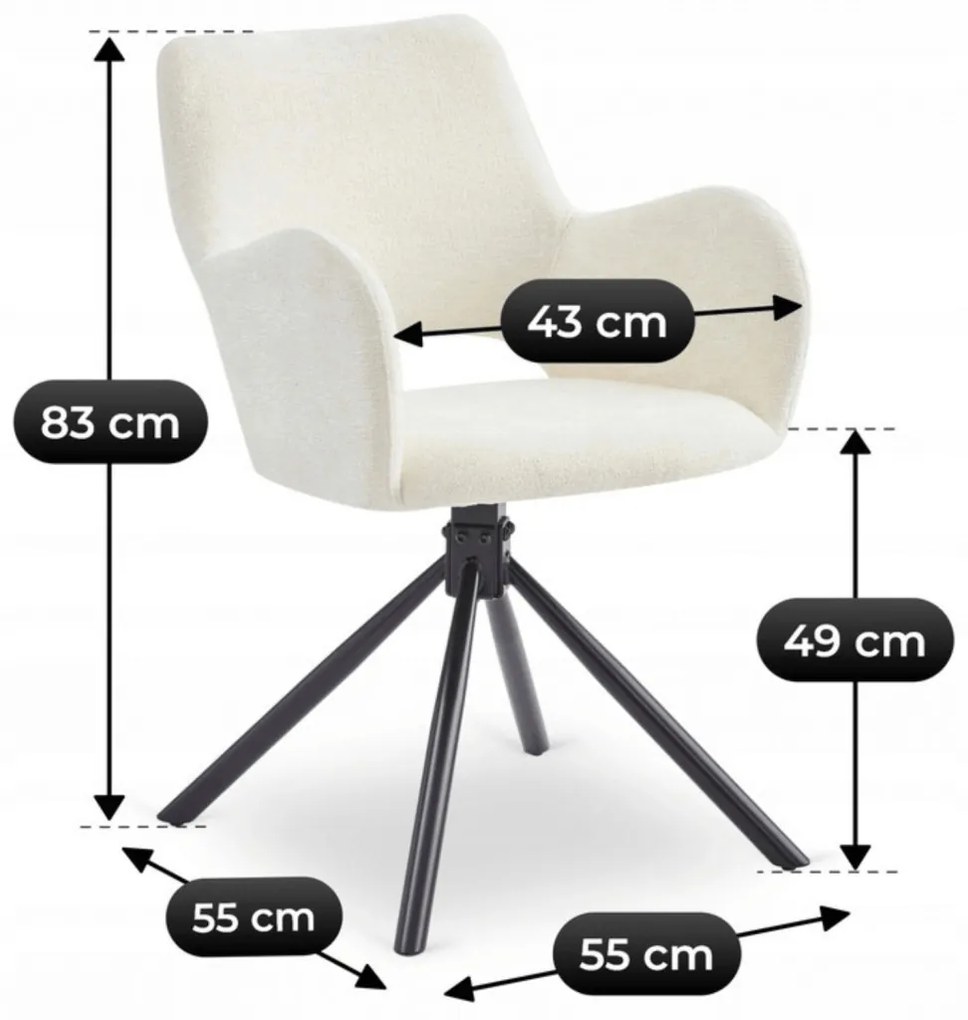 Forgó Étkező/Tárgyaló Krém Színben. FLAV