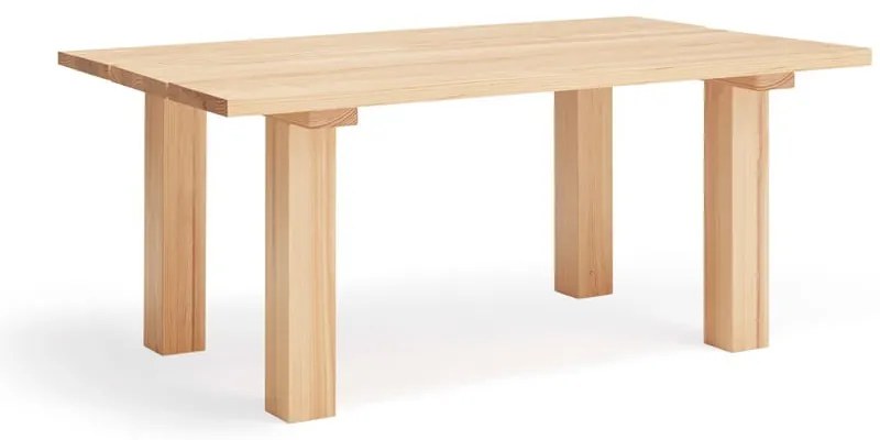 Étkezőasztal borovi fenyő asztallappal 100x180 cm Banda – Teulat