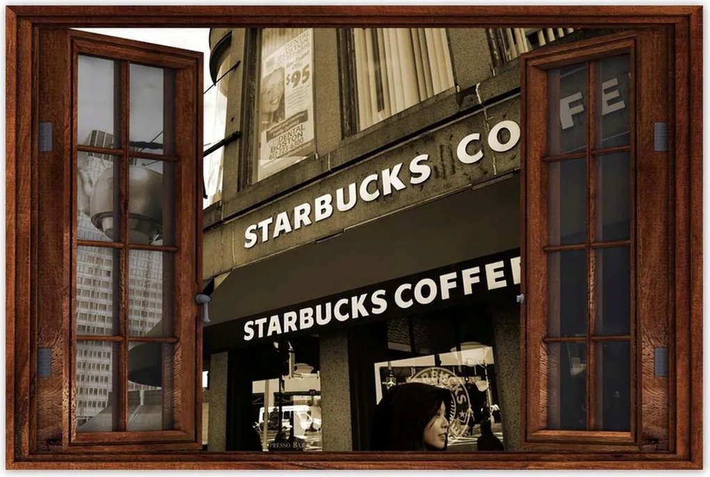 Poszterek 120x80 Starbucks Coffee Sepia