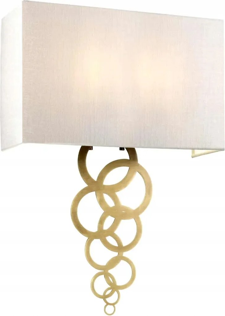 Fali lámpa modern dekoratív sárgaréz lámpaernyővel 37 cm Elstead