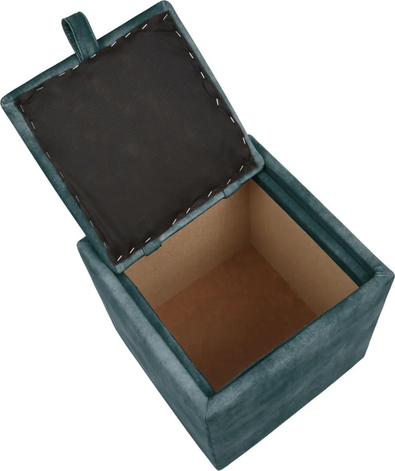 Box puff - P13 szövet - türkiz R
