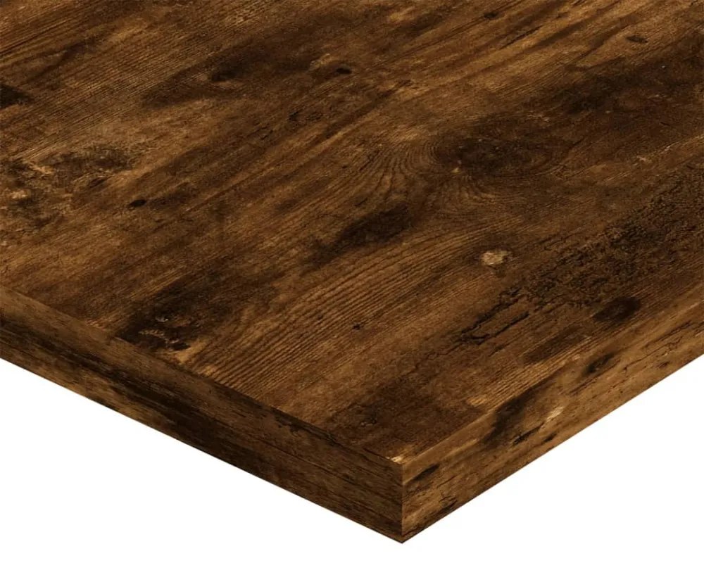 4 db füstös tölgy színű szerelt fa fali polc 40 x 20 x 1,5 cm