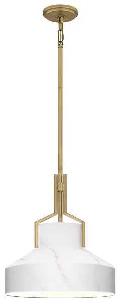 Quoizel QZ-BRECKEN-2P-AB-ABG - BRECKEN csillár 2 x E27 (max. 60 W), 230 V, arany/márvány dekor