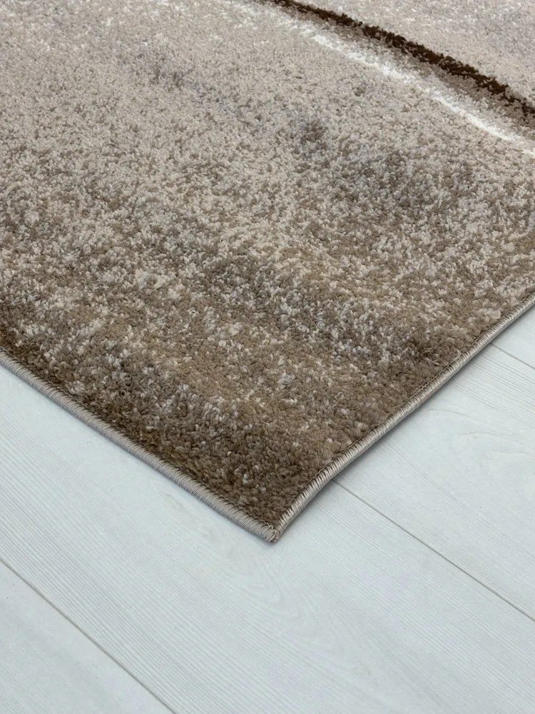 Nora 6032 bézs modern szőnyeg 80 cm-es szett