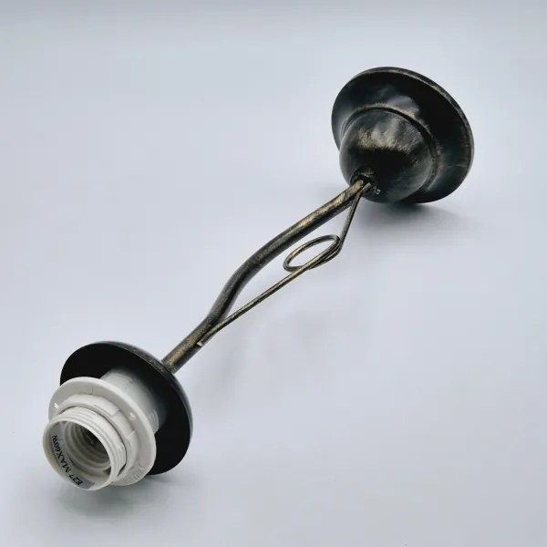 Csillár rúdon RETRO 1xE27/60W/230V fekete patina