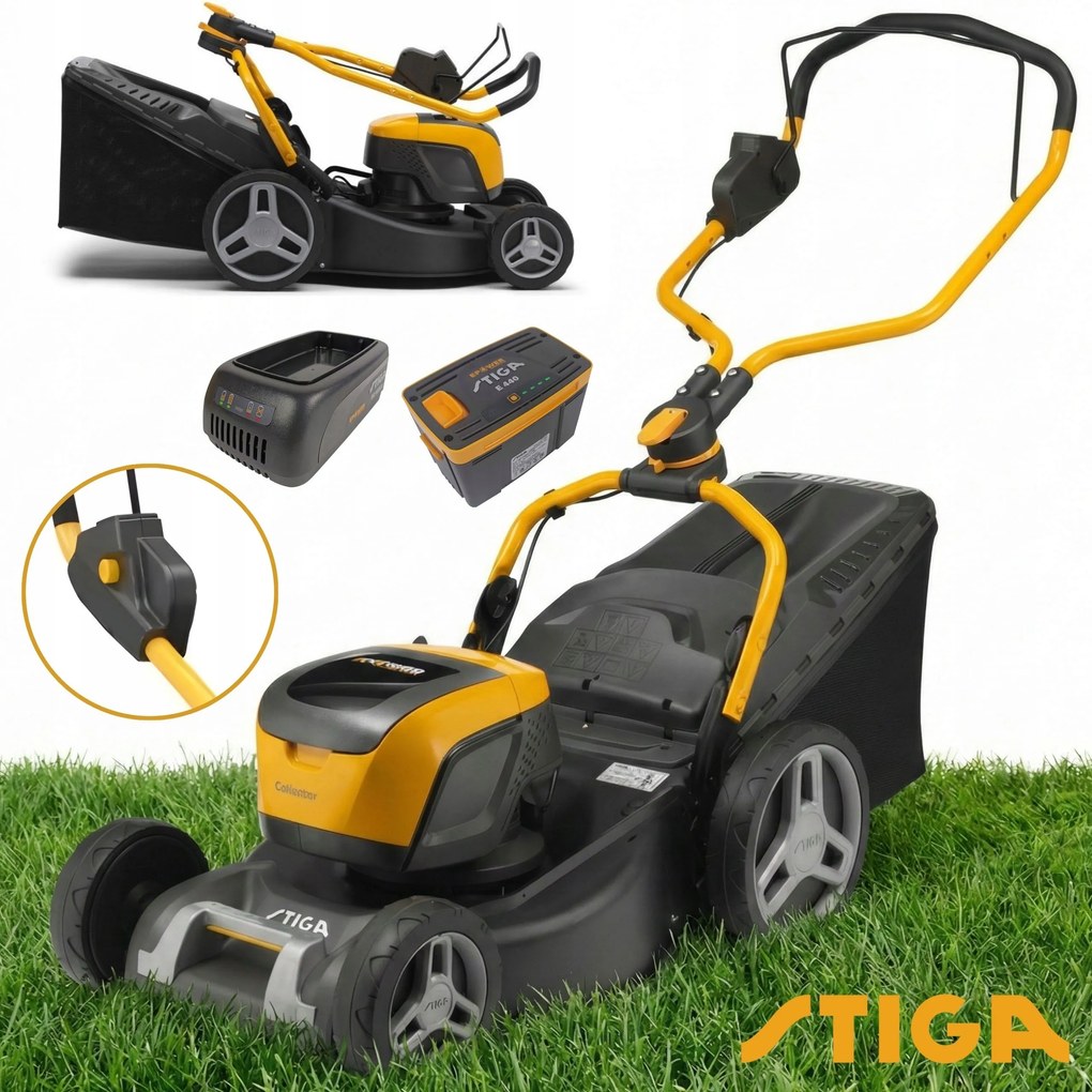 Akkumulátoros fűnyíró Stiga Collector 548e 46cm 48V Akkumulátor Akku 4Ah