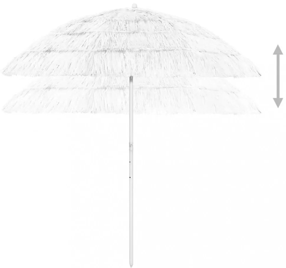 fehér hawaii stílusú strandnapernyő 240 cm