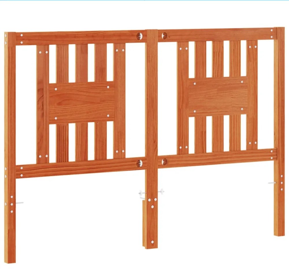 viaszbarna tömör fenyőfa fejtámla 140 cm