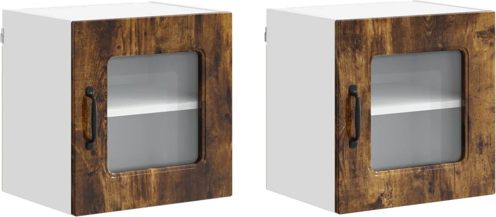 vidaXL Konyhaszekrény Kalmar 2 pcs Füstölt tölgy 40 x 31 x 40 cm