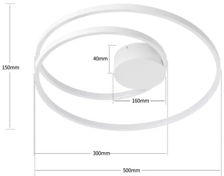 Brilagi - dimmelhető LED mennyezeti lámpa TWISTER LED/48W/230V, Ø 50 cm, fehér + távirányító