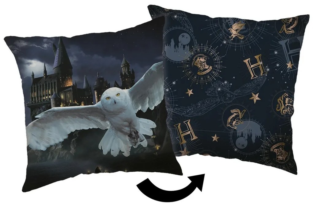 Jerry Fabrics Harry Potter Hogwarts párna, 40 x 40c m