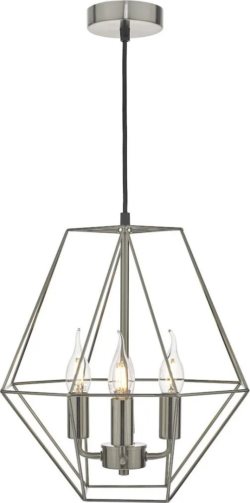 DAR LIGHTING SIM0446 SIMBALA Klasszikus Függesztett Lámpa Szatén Króm E14 IP20
