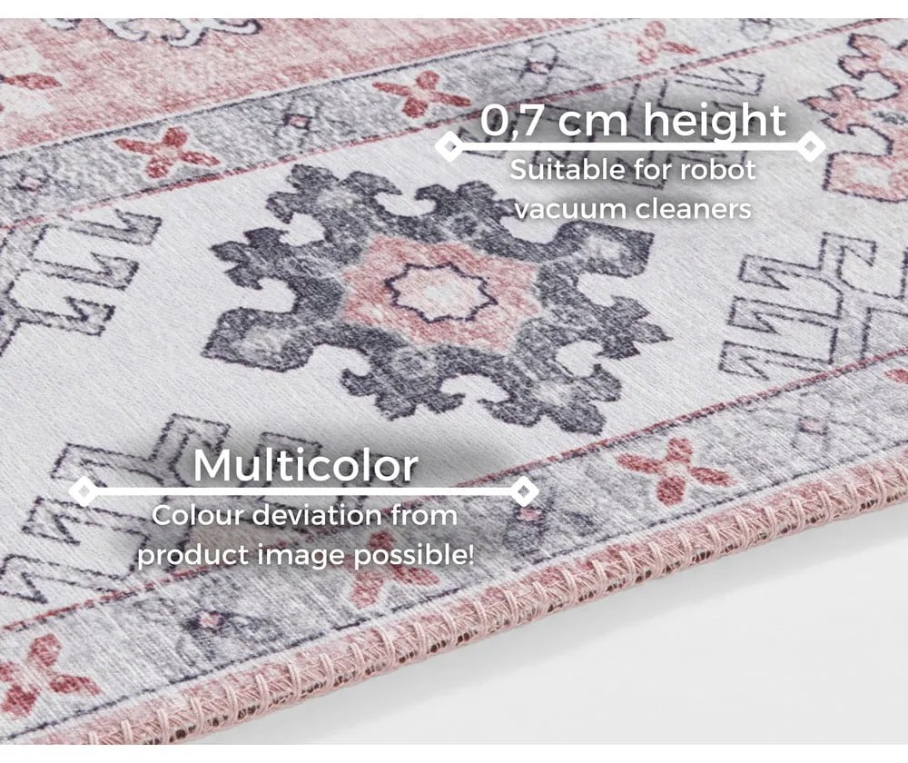 Gratia világos rózsaszín szőnyeg, 120 x 160 cm - Nouristan