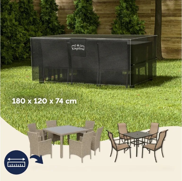 Deuba Védőhuzat ülőgarnitúrára 180x120x74 cm - antracit