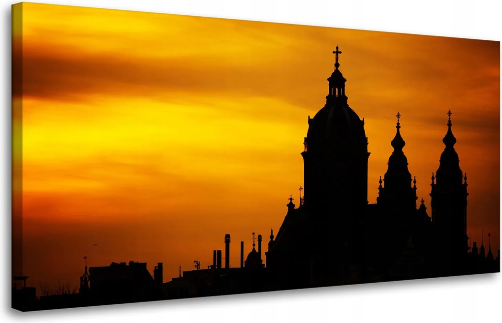 Vászonkép Építészet Naplemente 80X40