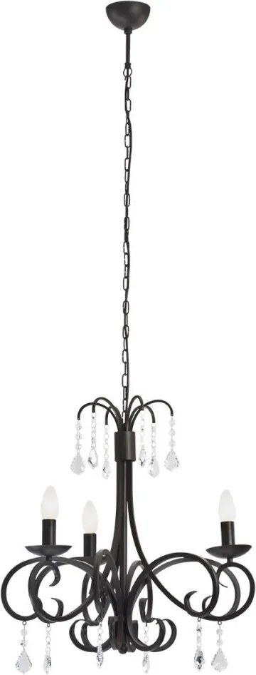 ARGON 6272 DIADEMA Kristály Csillár Fekete E14 IP20