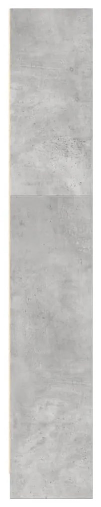 betonszürke szerelt fa könyvespolc 80 x 24 x 143 cm