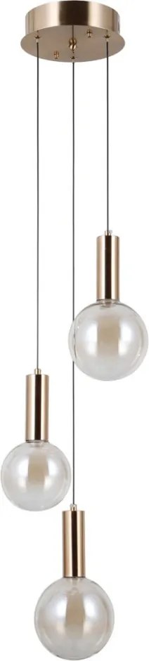 ITALUX PND-34378-3S-HBR STRELA Többágú Függesztett Lámpa Borostyán, Arany LED IP20