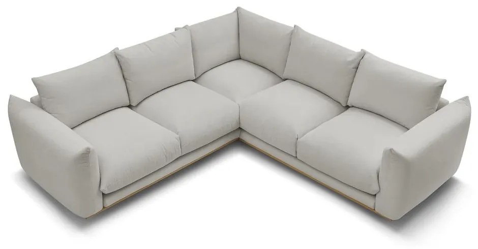 Világosszürke sarokkanapé Ernest – Bobochic Paris