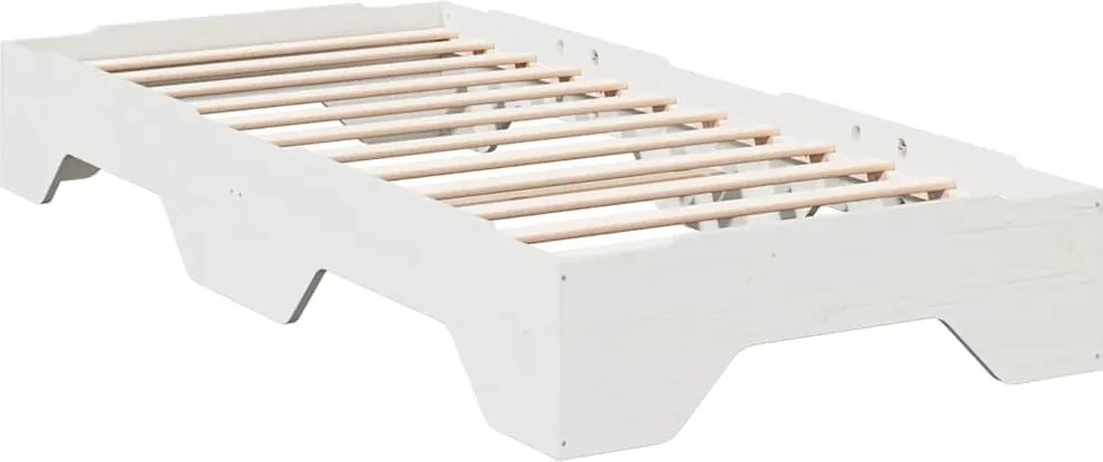 vidaXL ágy matrac nélkül rakásolható fehér 80x200 cm tömör fa