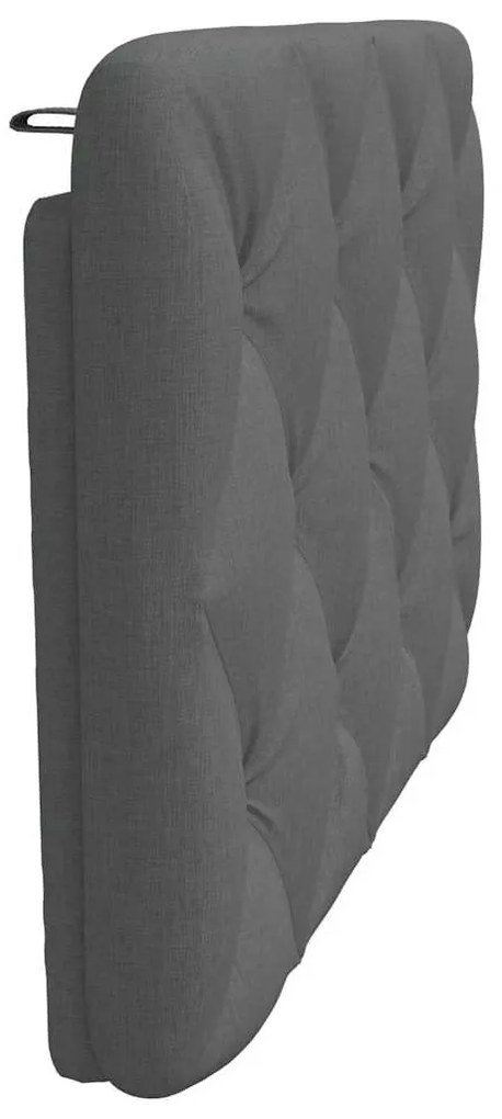 sötétszürke szövet fejtámla párna 80 cm