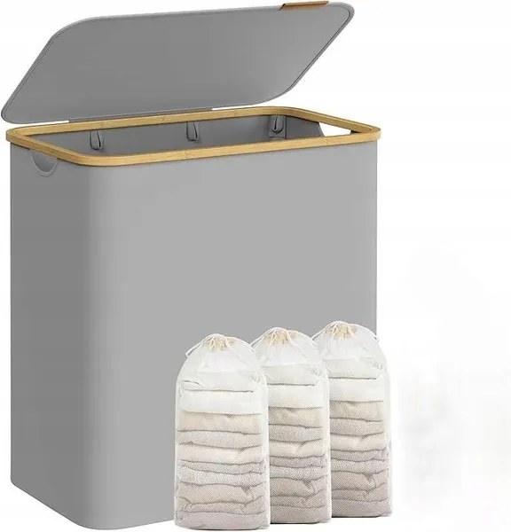 Leslie szennyestartó kosár 150 l szürke