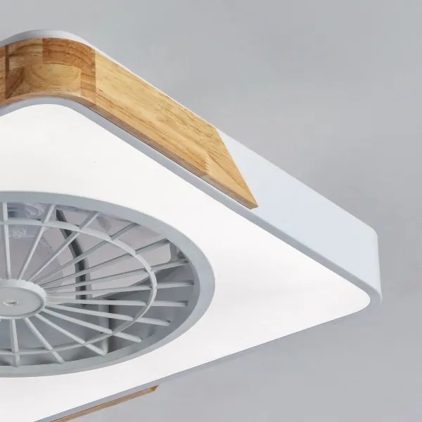 Brilagi - Dimmelhető LED világítótest ventilátorral LED/38W/230V 50 cm fehér/tölgy + távirányító